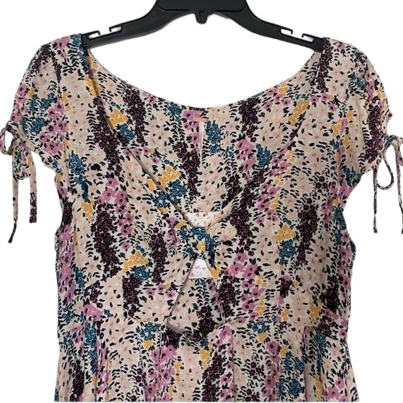 - NWT Free People Cream Miss Right Floral Print Mini Dress - Picture 7 of 15